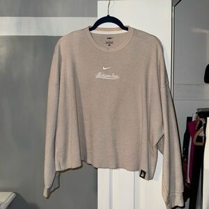 Nike Women’s Yoga Michigan State Swoosh Waffle Knit Crewneck